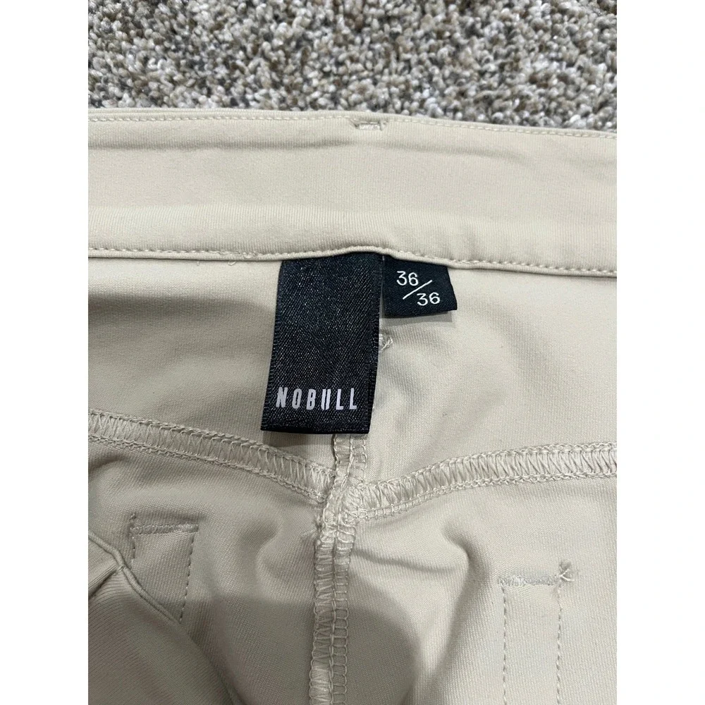 NOBULL Mens Lightweight Performance Chino Pants Sand Beige ACTUAL 38x34 Stretch